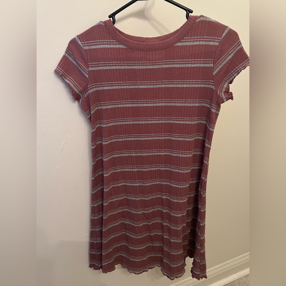 Mossimo Supply Co. Pink and Gray Ribbed Dress